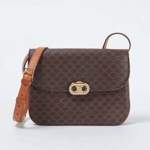 Celine Macadam Triomphe Shoulder Bag Brown